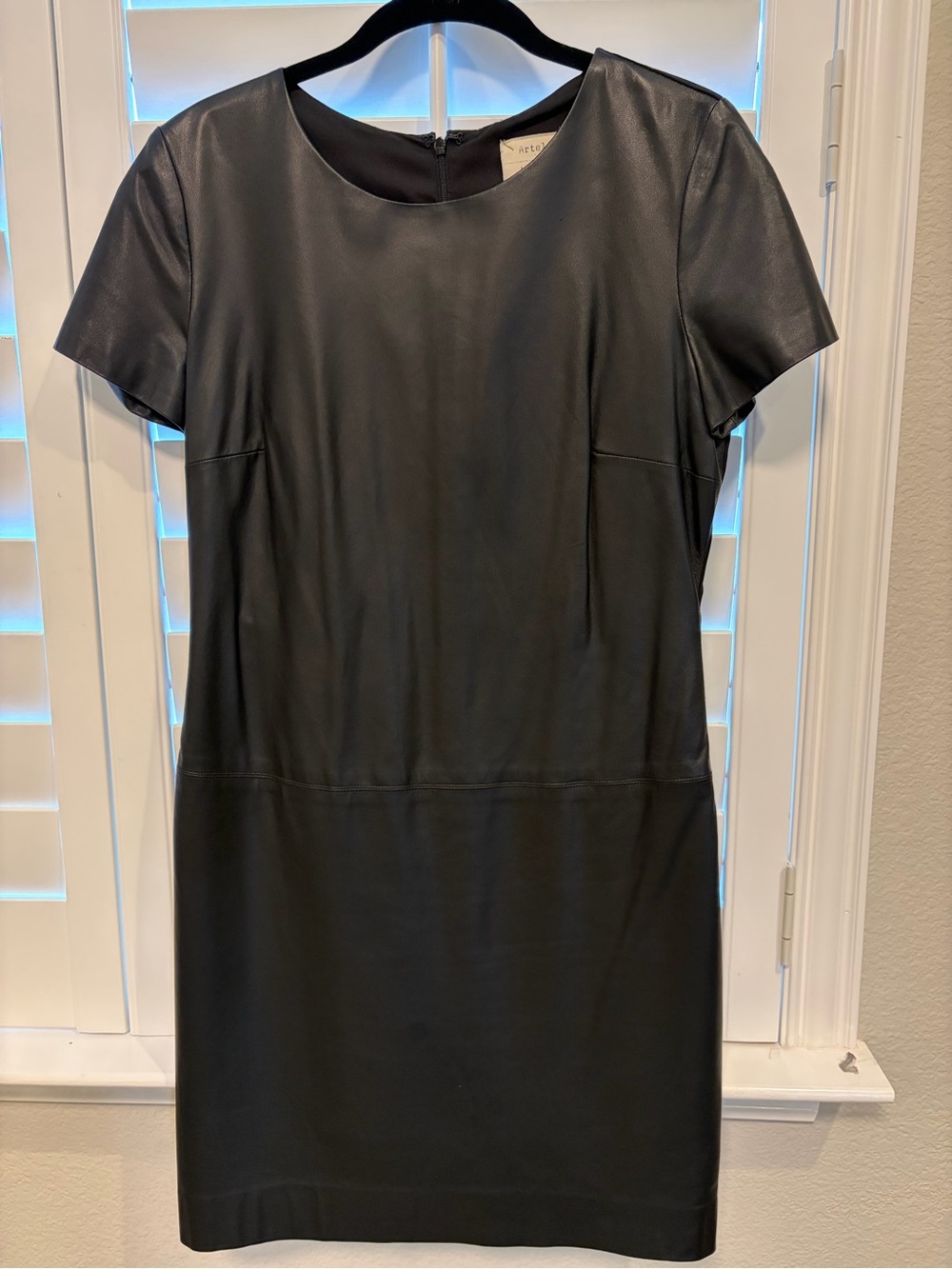 Artelier by Nicole Miller Black Leather Dress